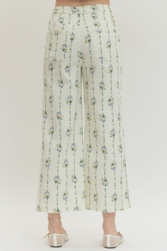 Floral Print Wide Leg Pant