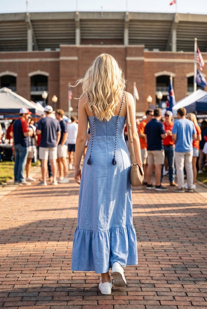 Corset Braided Maxi Dress