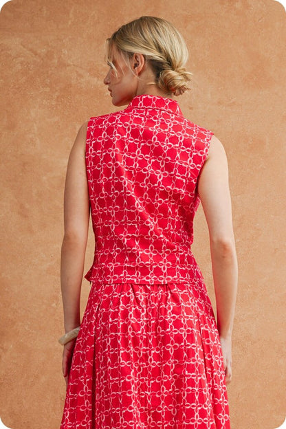 Chain Link Pleat Top