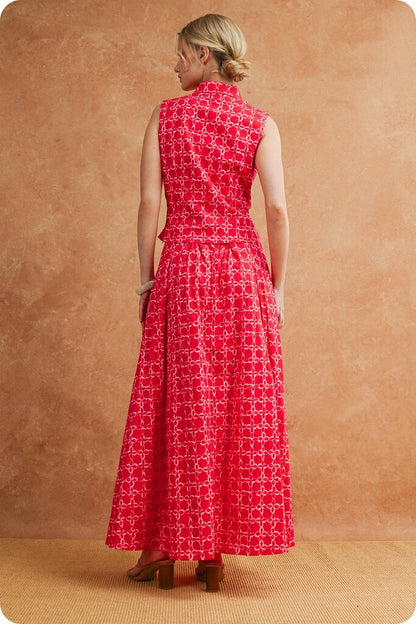 Chain Link Pleat Skirt