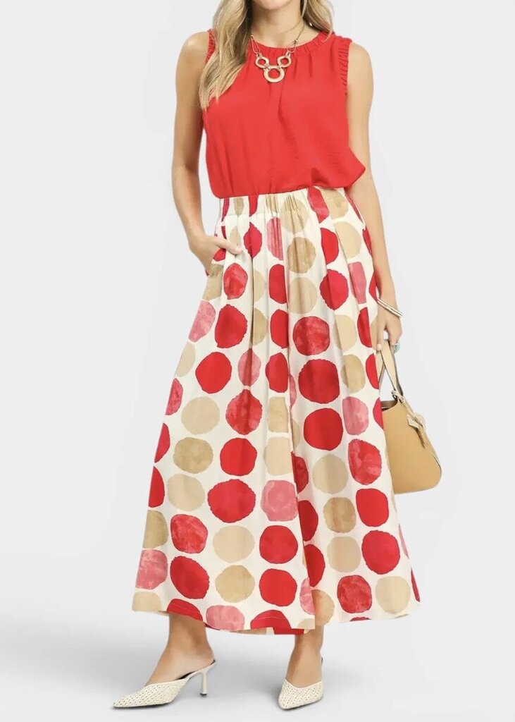 WideLeg Dot Print Pant