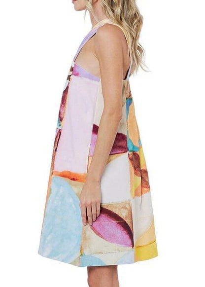 V Strapped Mini Dress