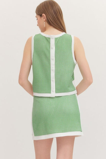 Gingham Mini Skirt