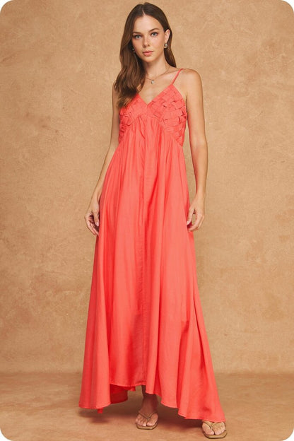 Woven Lattice Maxi dress