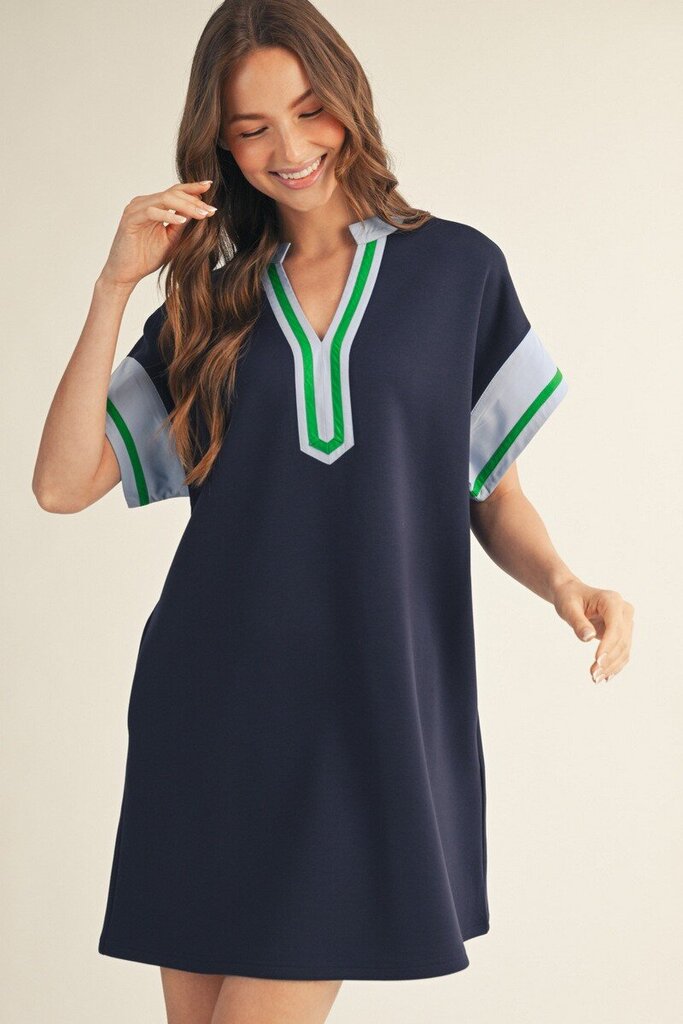 Color Contrast Dress