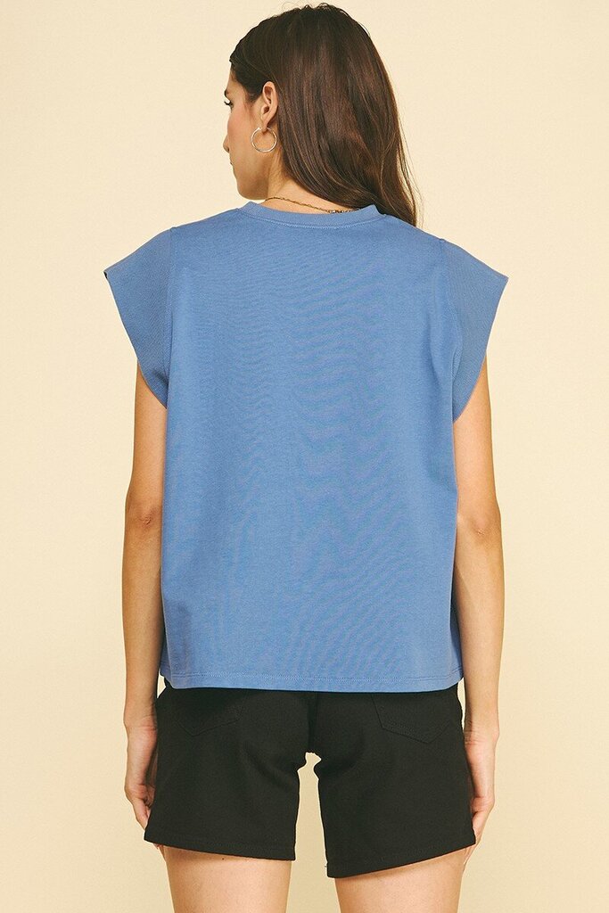 Crewneck Cap Sleeve top