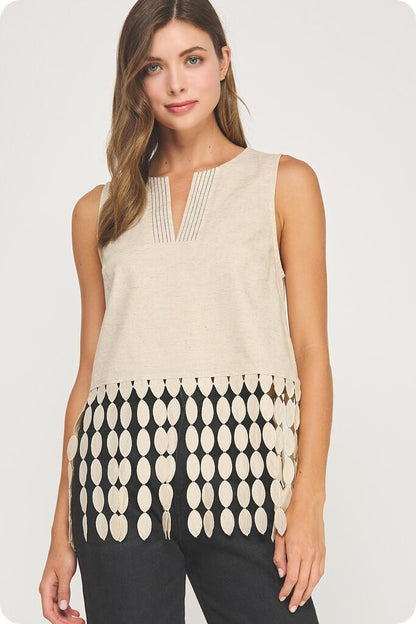 The Dot Fringe Top