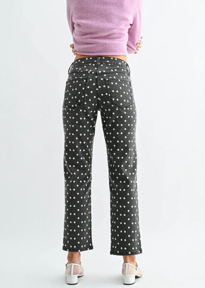 Polka Dot Vintage Straight Jeans