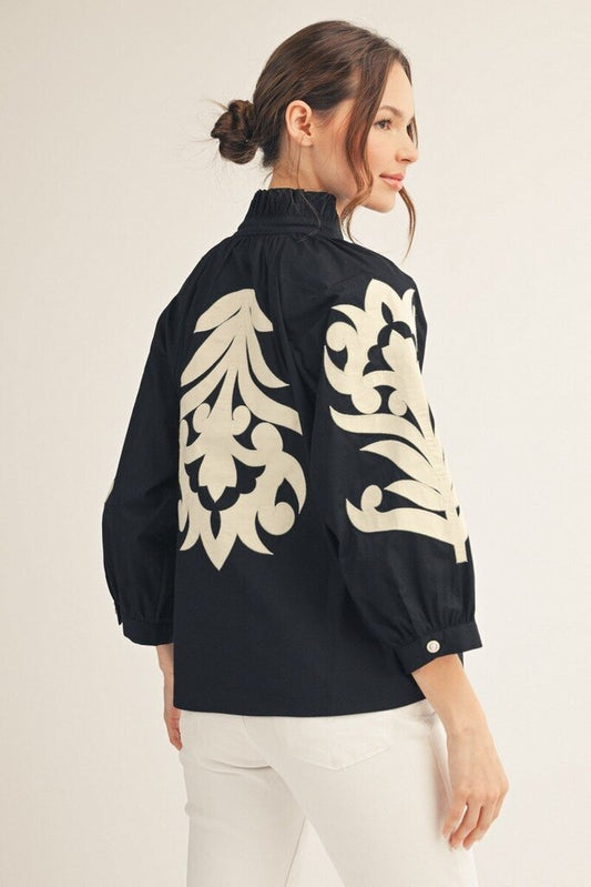 Baroque Applique Blouse