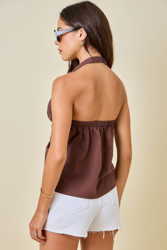 Halter Double Twist Top