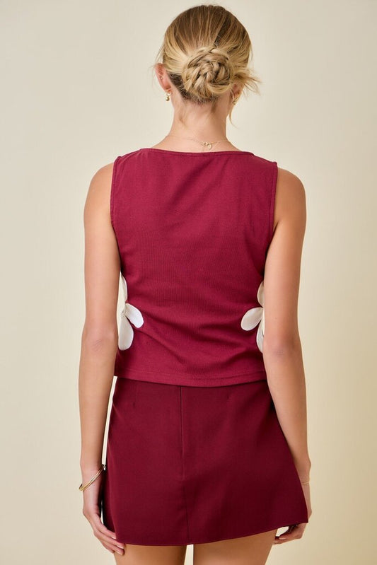 Flower Cut Out Top