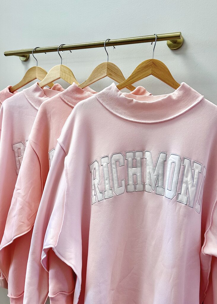 Embroidered Richmond Mockneck BALLET PINK