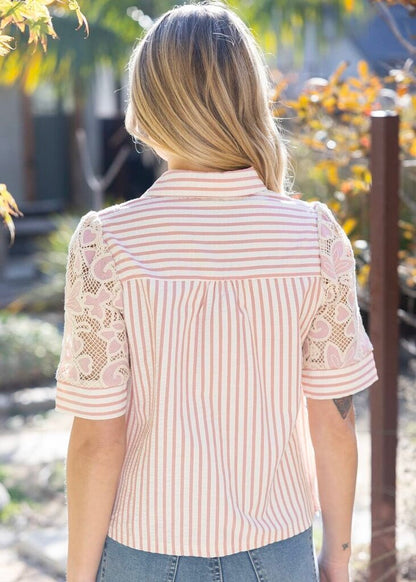 Collared VNeck Top