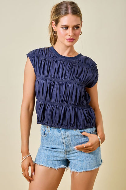 Shirred Tiered Top