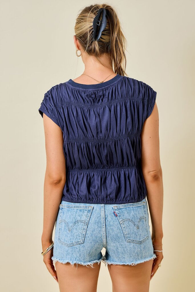 Shirred Tiered Top