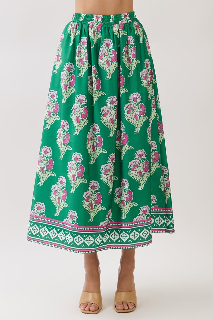 Floral Print Maxi Skirt