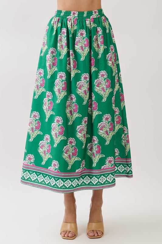 Floral Print Maxi Skirt
