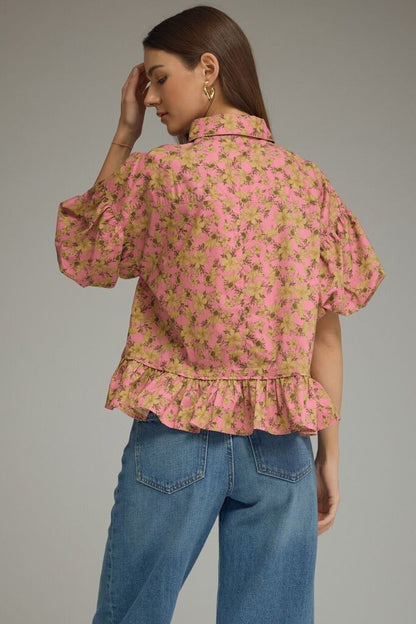 Button Down Floral Top