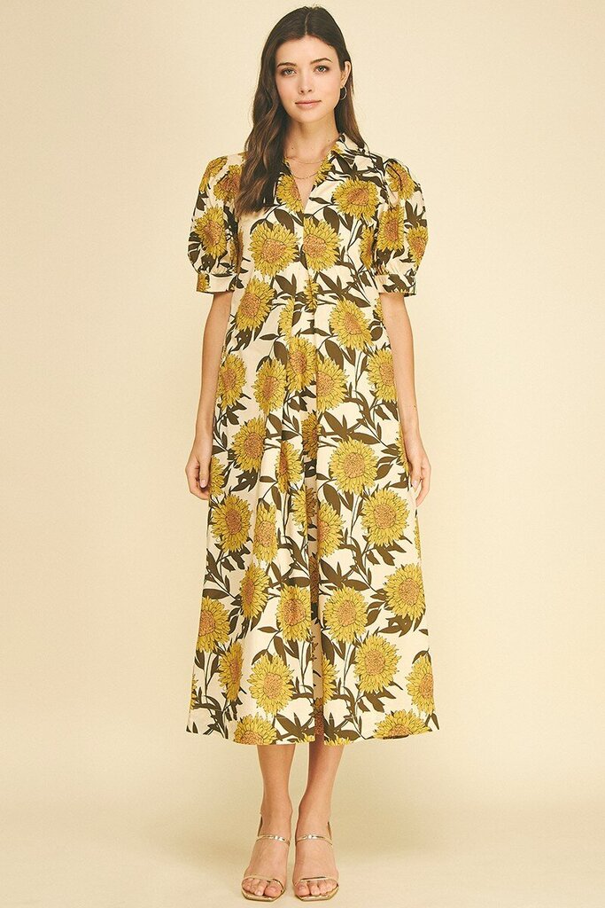 Sunflower Midi Dress