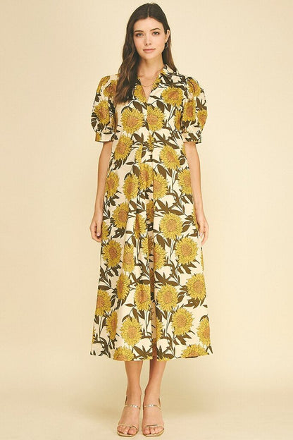 Sunflower Midi Dress