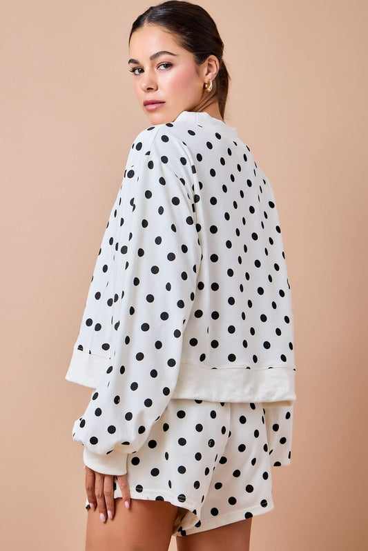 Polka Dot Sweatshirt