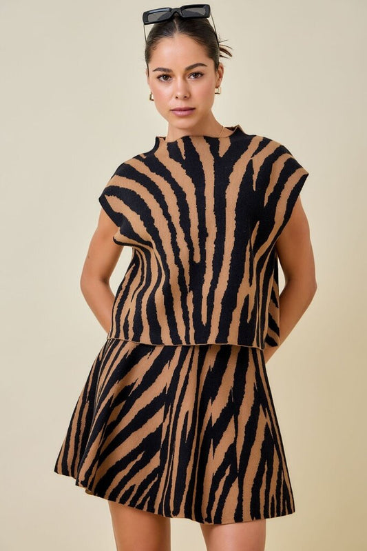 Boxy Tiger Sweater Top