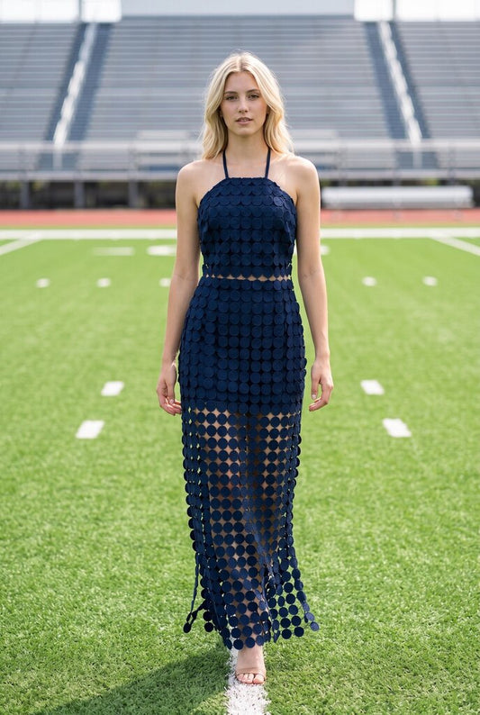 Dot Lace Top/Skirt Set