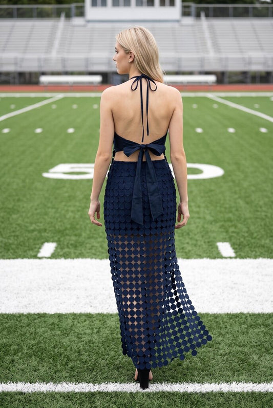 Dot Lace Top/Skirt Set