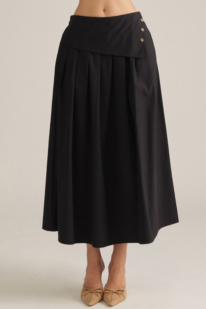 Fold Over Midi Skirt