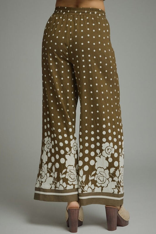 Wide Leg Polka Dot Pants