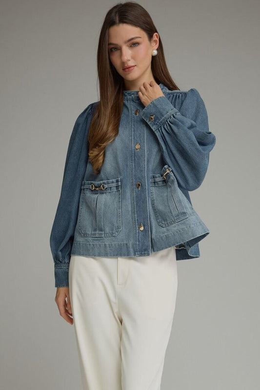 Button P/S Denim Jacket