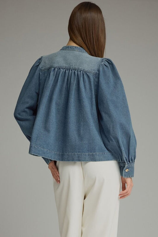 Button P/S Denim Jacket