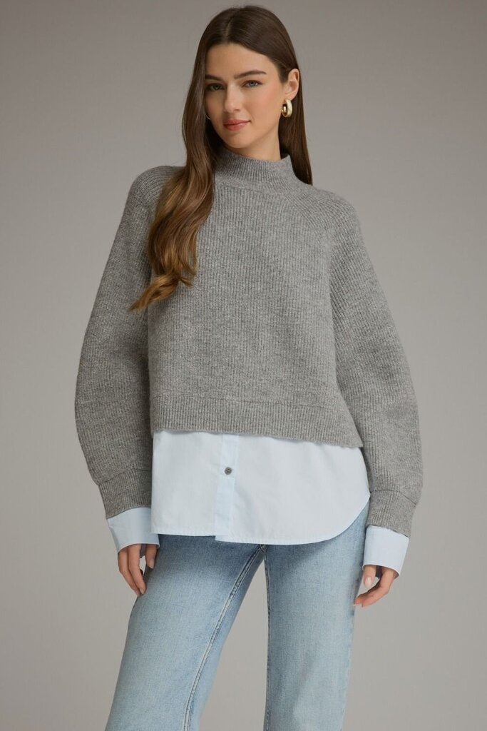 Layered Sweater Button Down