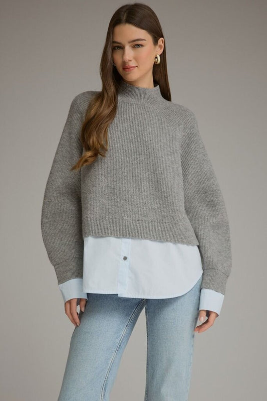Layered Sweater Button Down