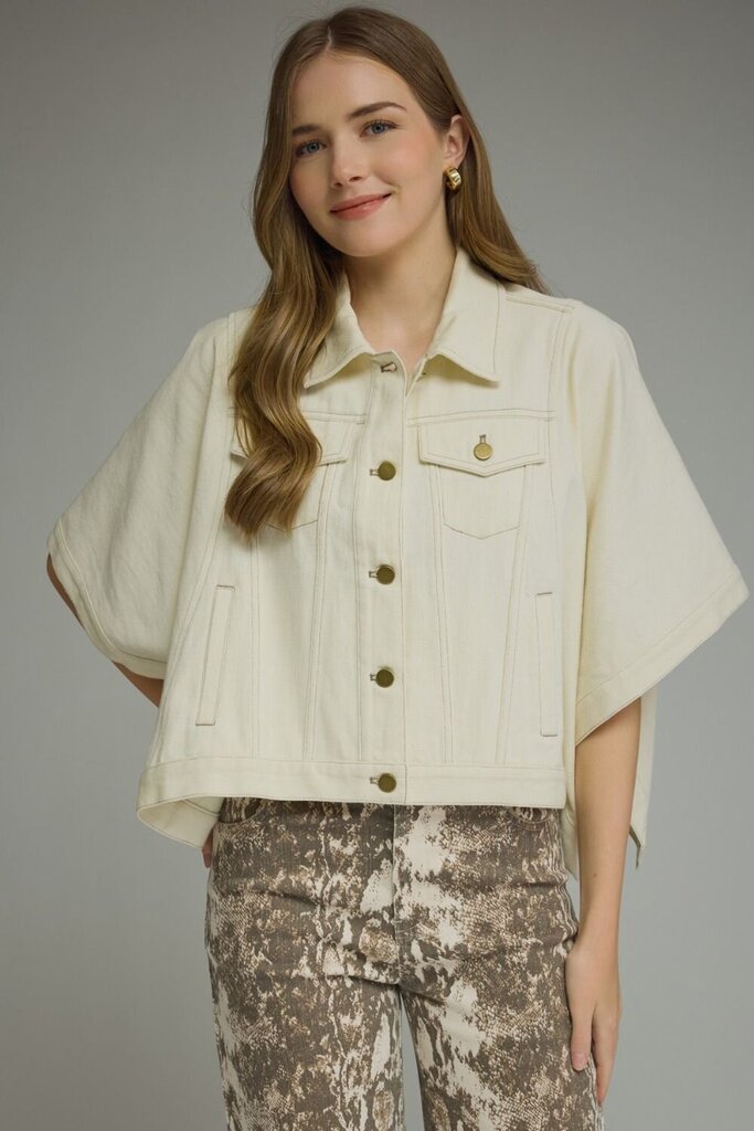 Denim Short Sleeve Wing Jacket