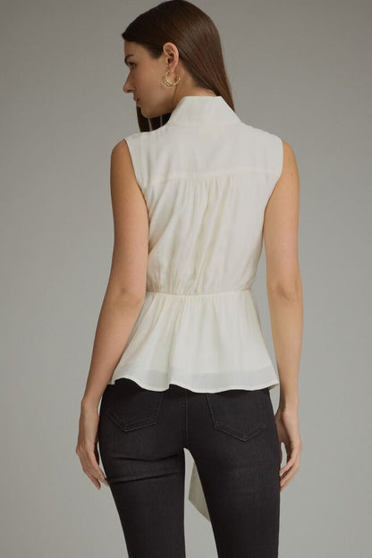 Tie Waist High Neck Top