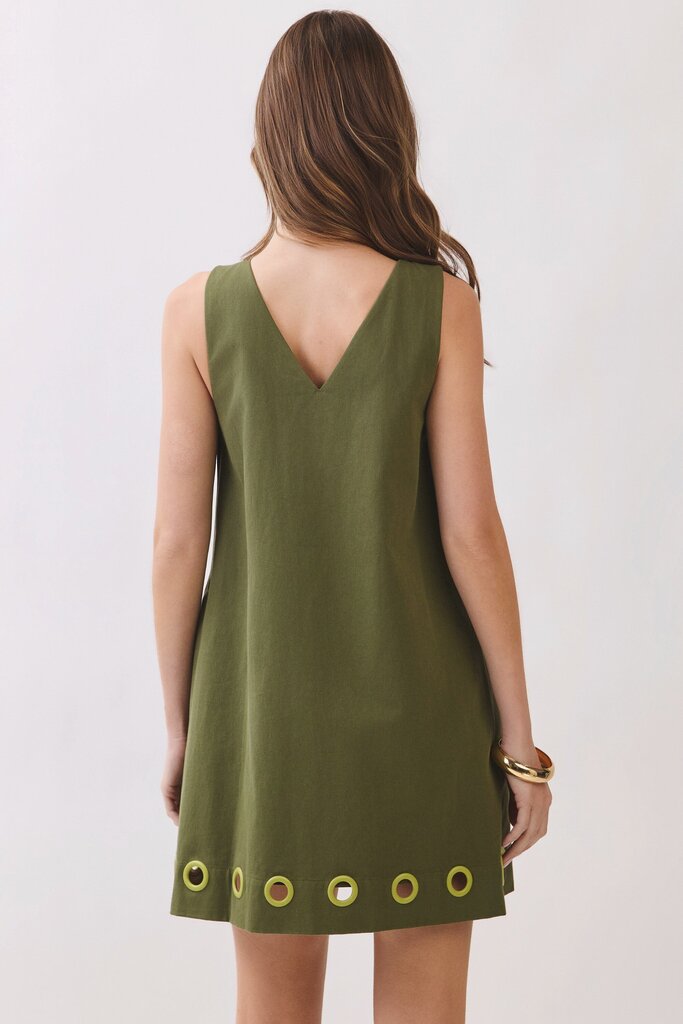 Grommet Mini Dress