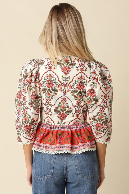 Eloise Floral Peplum Blouse